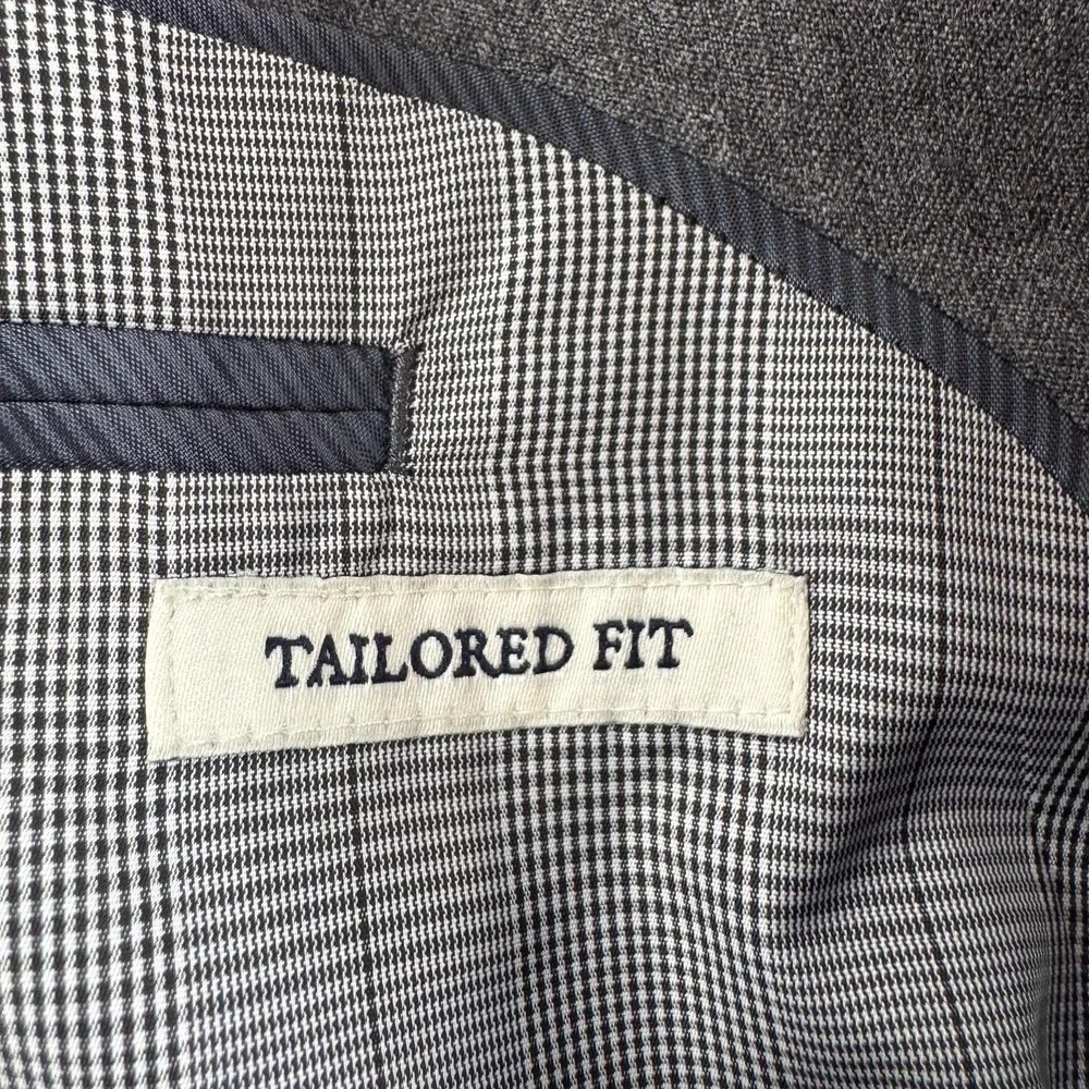 Jos A Bank 1905 Suit Jacket Mens 54L Gray Wool Big & Tall Tailored Fit 2 Button
